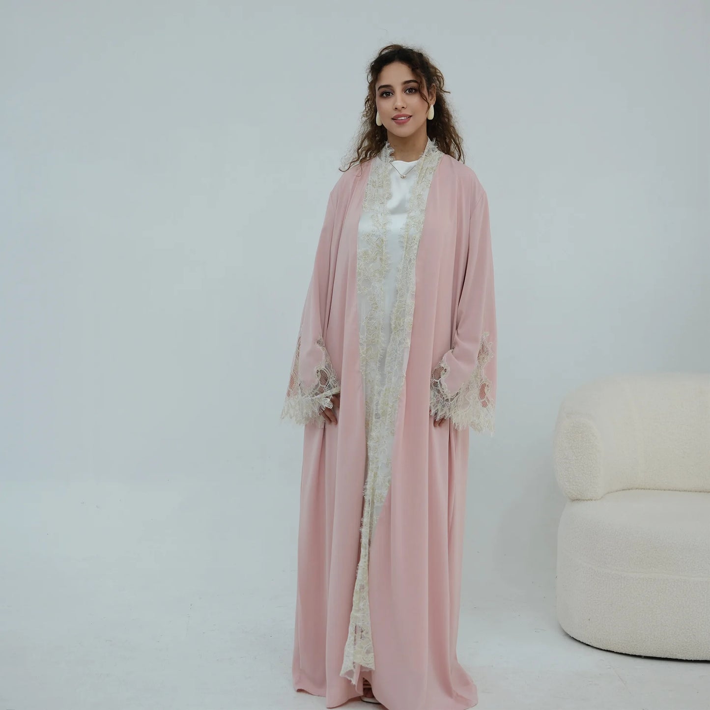 Luxury Floral Lace Abaya