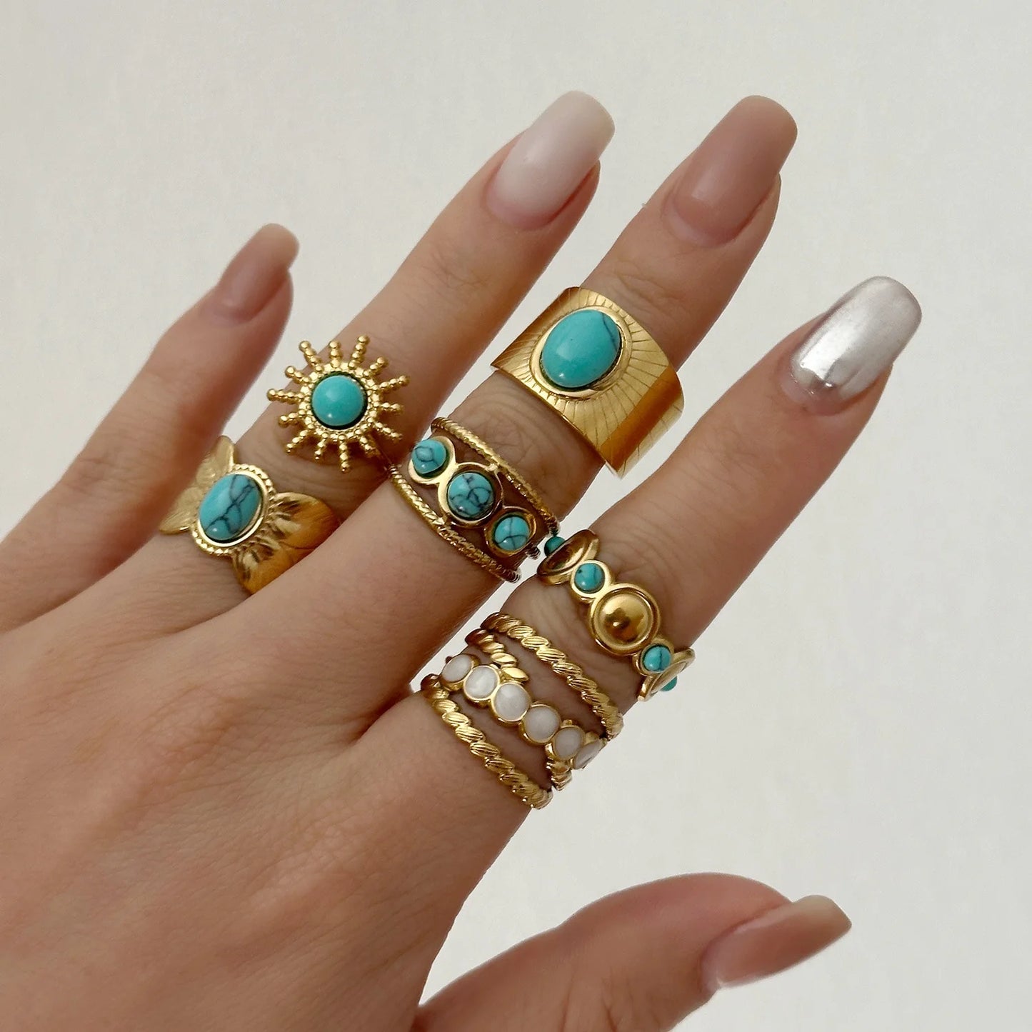Women’s Stainless Steel Irregular Punk Statement Ring