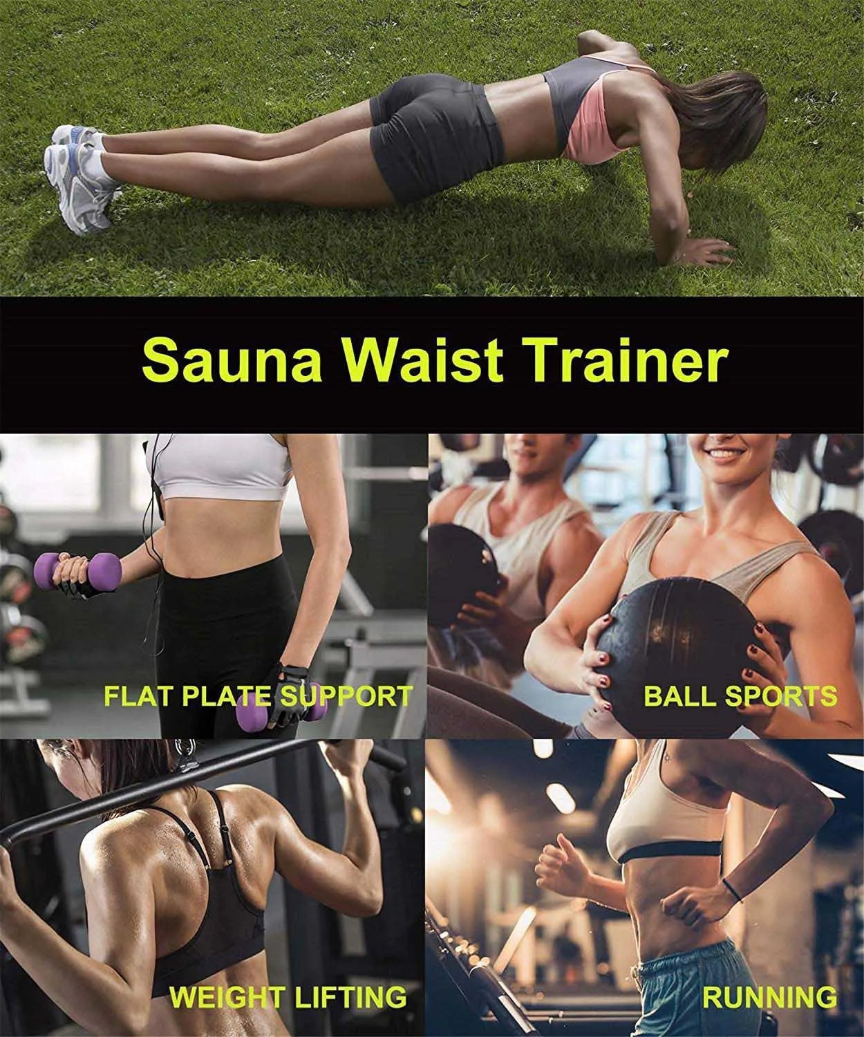 Waist Trainer Sweat Belt – Adjustable Body Shaper Workout Cincher for Fitness, Exercise & Abdominal Support