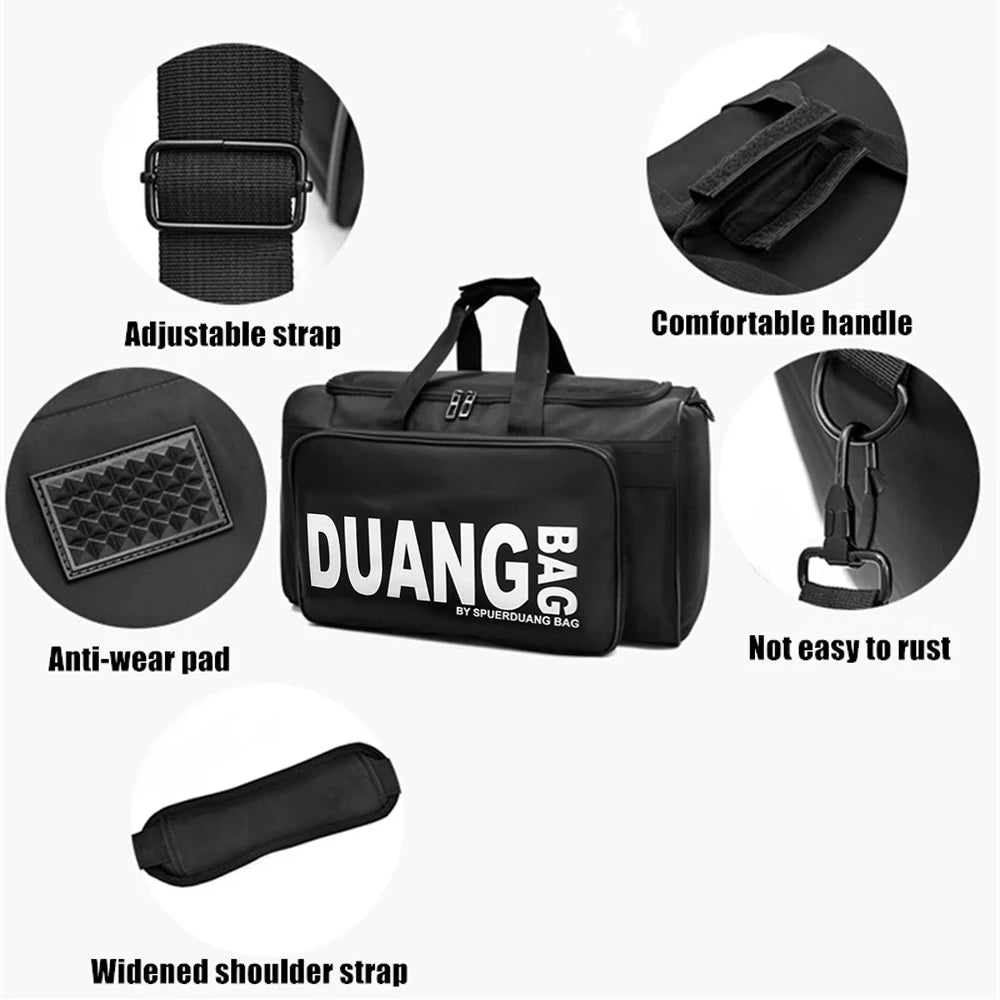 Unisex Large Capacity 36–55L Gym & Travel Duffle Bag – Lightweight Nylon Fitness Sports Bag for Training, Workouts & Weekend Trips