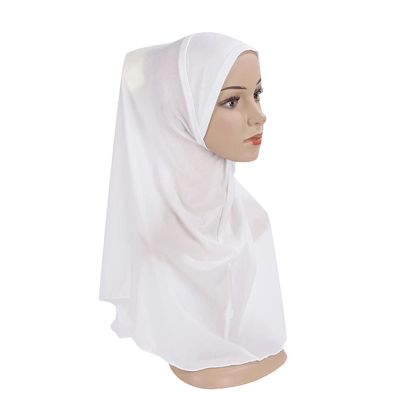 Girls’ Pull-On Amira Hijab Hat – Soft & Comfortable