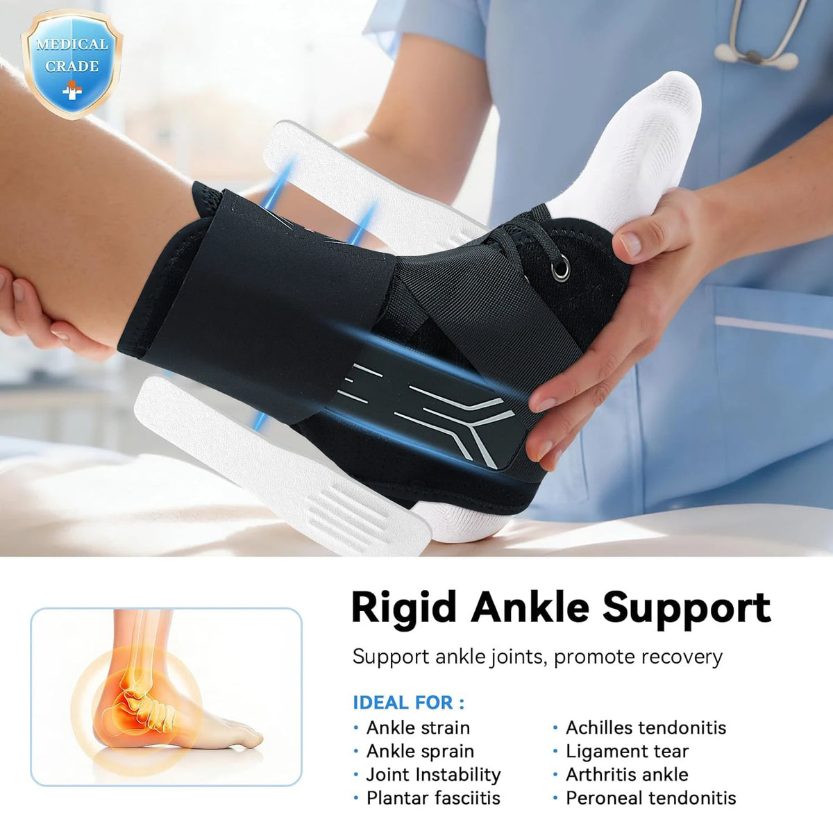 NEENCA Quick-Lace Ankle Support Brace