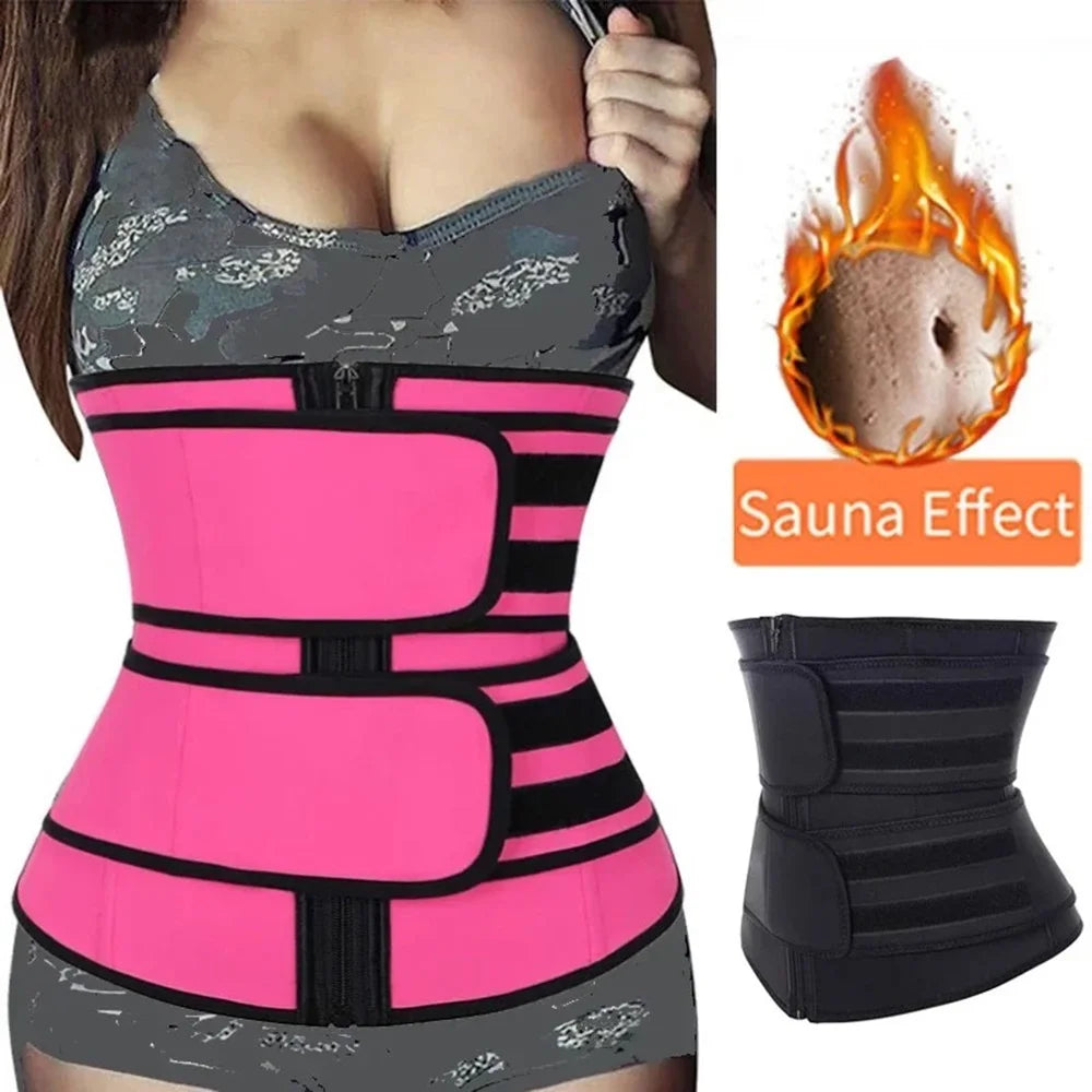 Waist Trainer Sweat Belt – Adjustable Body Shaper Workout Cincher for Fitness, Exercise & Abdominal Support