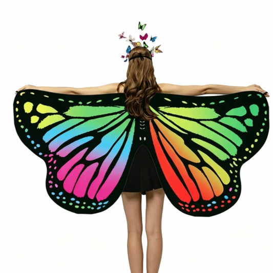 Rainbow Butterfly Fairy Wing Cape