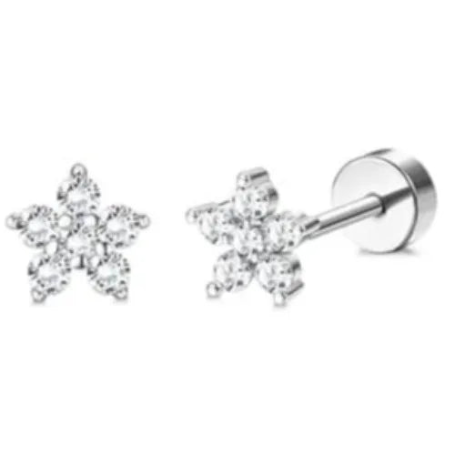 14K Gold-Plated Stainless Steel Classic Stud Earrings