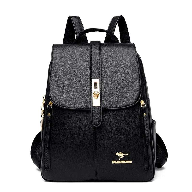 Women’s Casual Waterproof Synthetic Leather Backpack