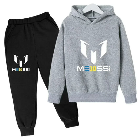 Kids Messi Football Hoodie and Pants 2-Piece Tracksuit Set (Ages 3-12)