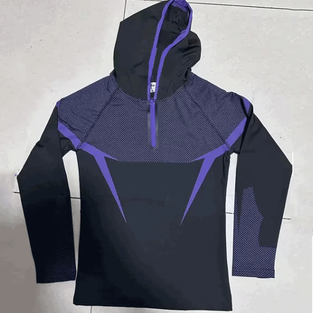 Men’s Quick-Dry Half-Zip Compression Hoodie