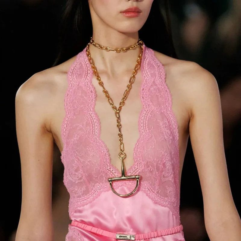 Women’s Classic Geometric Link Chain Necklace