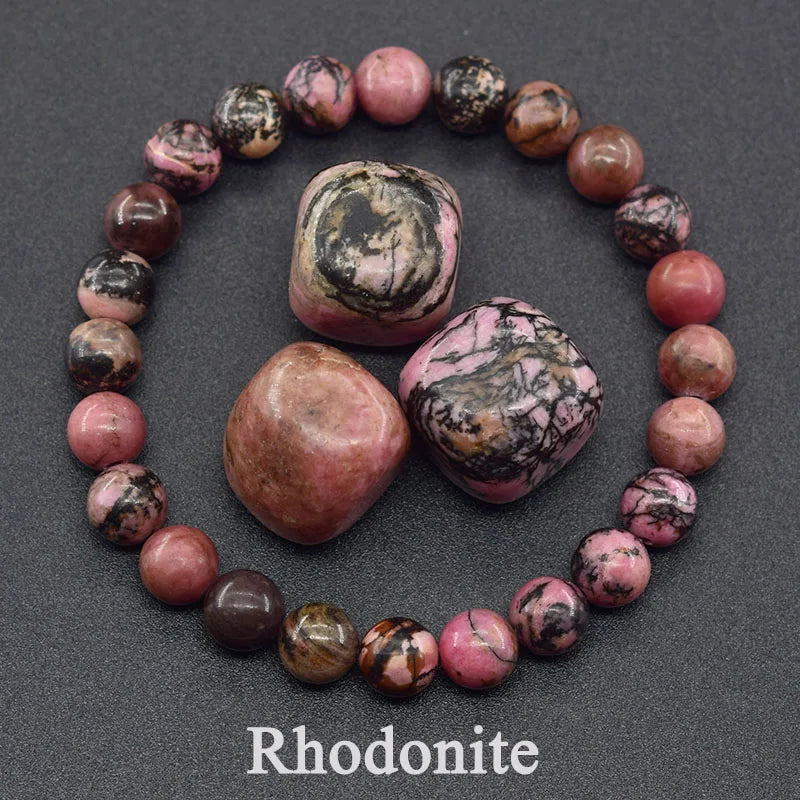 Indian Agate Bead Bracelet for Women – Natural Colorful Crystal Stone Strand Bracelet, Energy-Inspired Yoga Jewelry Gift