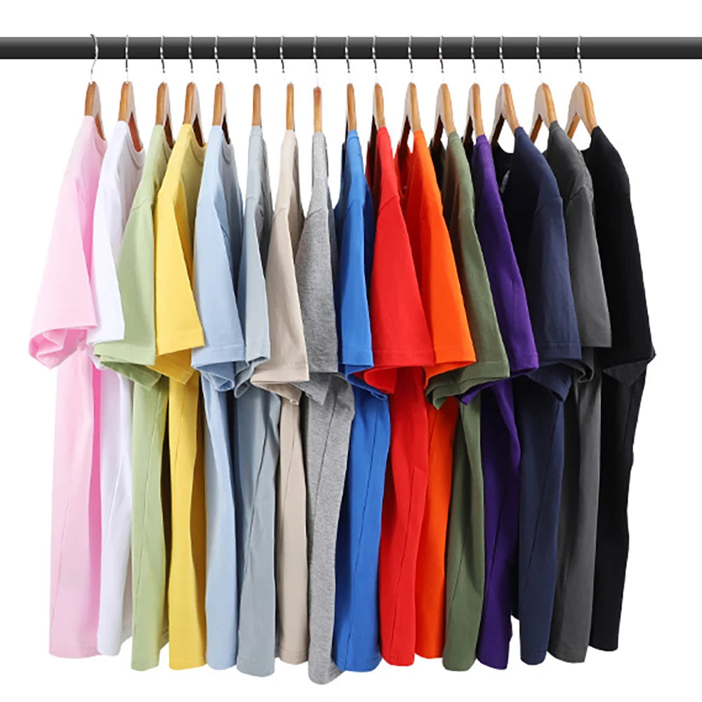 Customized LOGO Picture Men's Cotton T-Shirt Summer Colour Loose Short Sleeves Comfortable Fashion T Shirts Unisex O-Neck DIY Te