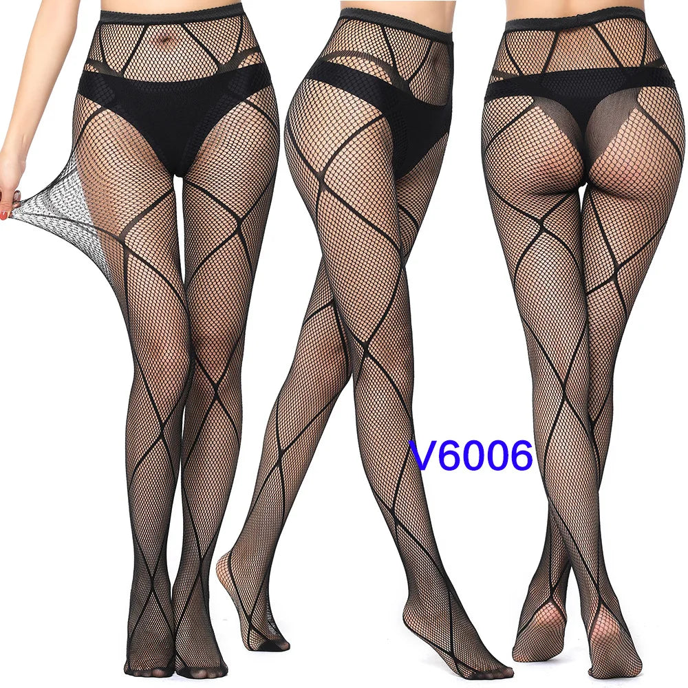 Women’s Sheer Geometric Pattern Tights