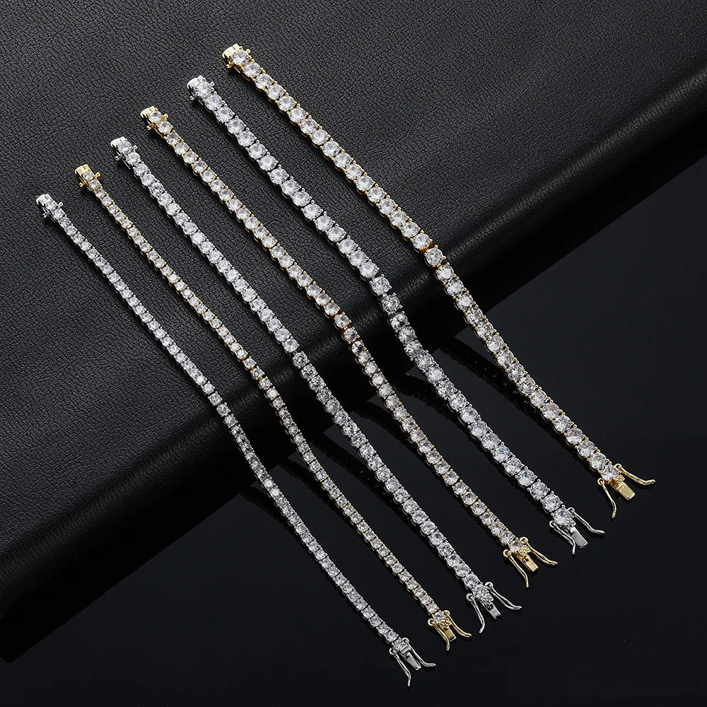 Factory Price D VVS1 Moissanite Tennis Bracelet – 925 Sterling Silver Single Row Classic Bracelet for Women & Men with GRA Certificate