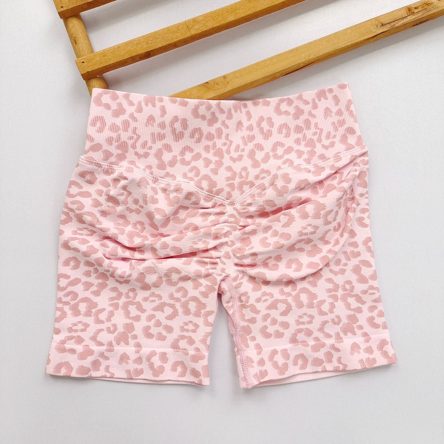 Women’s Leopard Print High-Waisted Biker Shorts