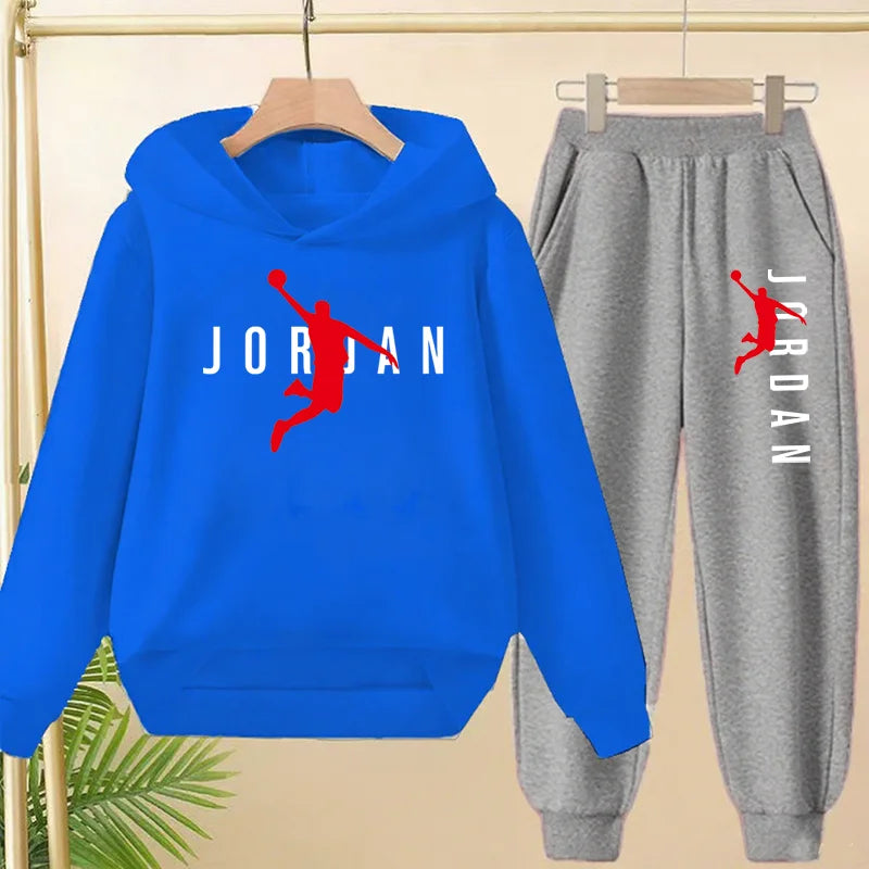 Kids 2-Piece Hoodie and Pants Tracksuit Set (Ages 2-13)