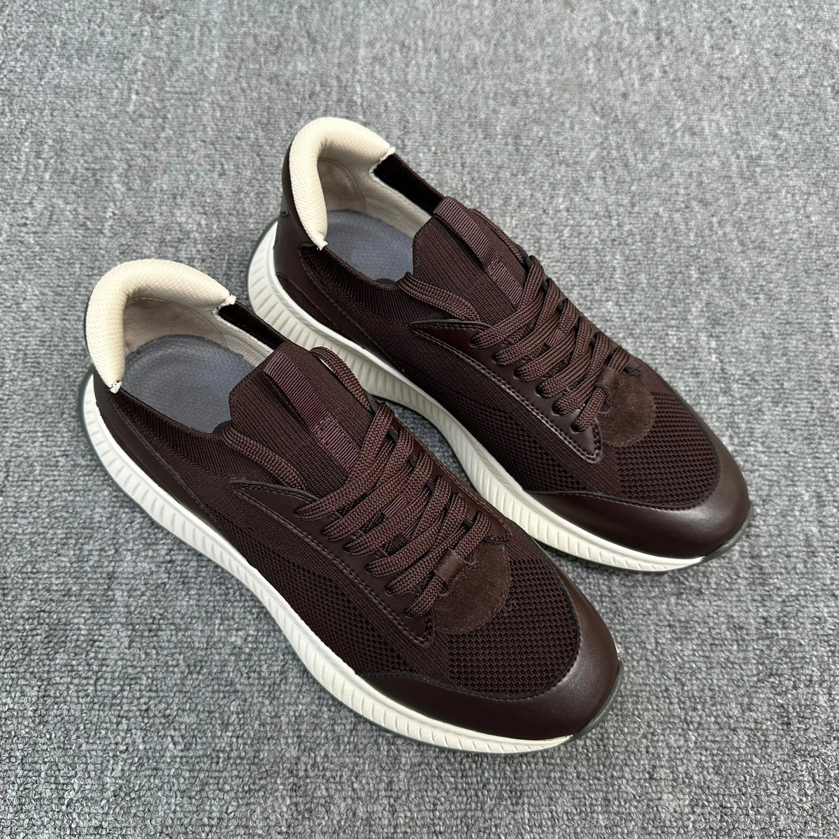 2026 Summer Breathable Sports Casual Shoes For Men, Thick Sole Height Increasing Lace Up Comfort Versatile Mesh Running Sneakers