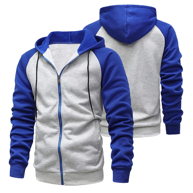 Men’s Biker Print Fleece Hoodie