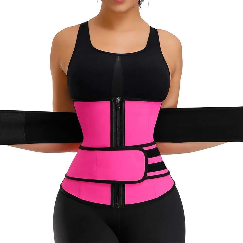 Waist Trainer Sweat Belt – Adjustable Body Shaper Workout Cincher for Fitness, Exercise & Abdominal Support