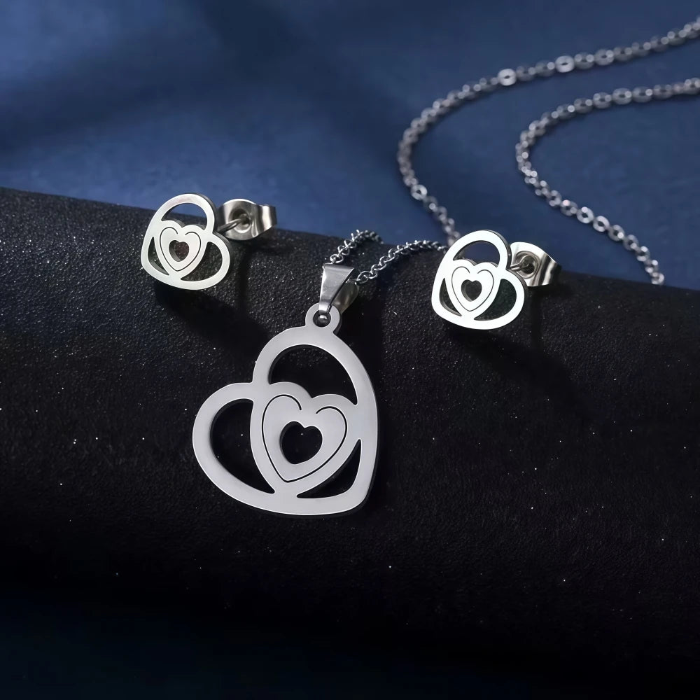 Heart & Butterfly Jewelry Set
