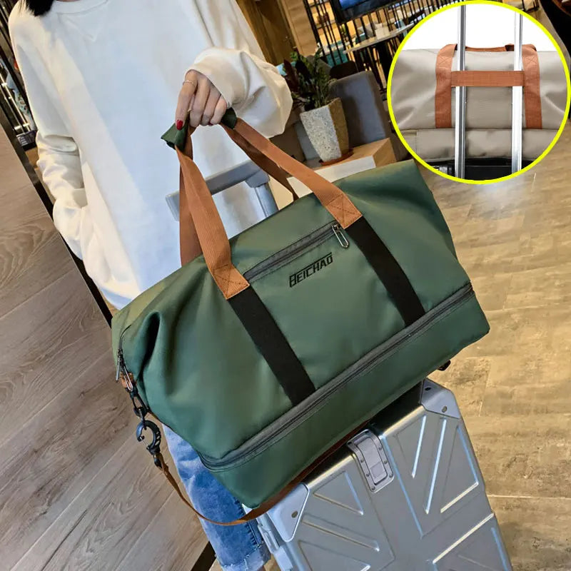 Travel Gym Duffle Bag – Portable Carry-On Weekender Shoulder & Crossbody Bag for Fitness, Sports and Short Trips
