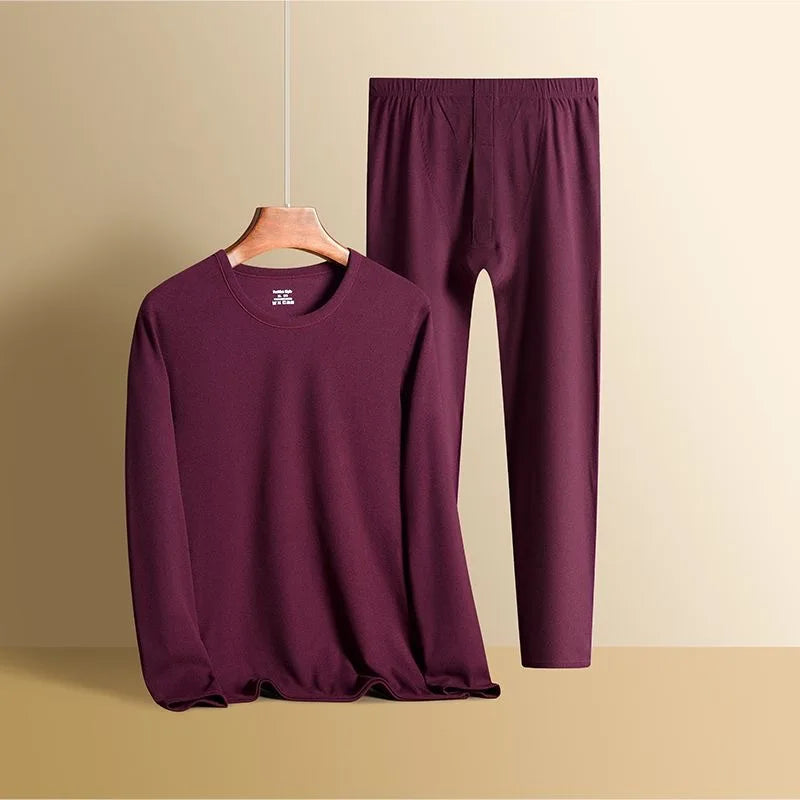 Men's Fleece-Lined Mock Neck Thermal Set