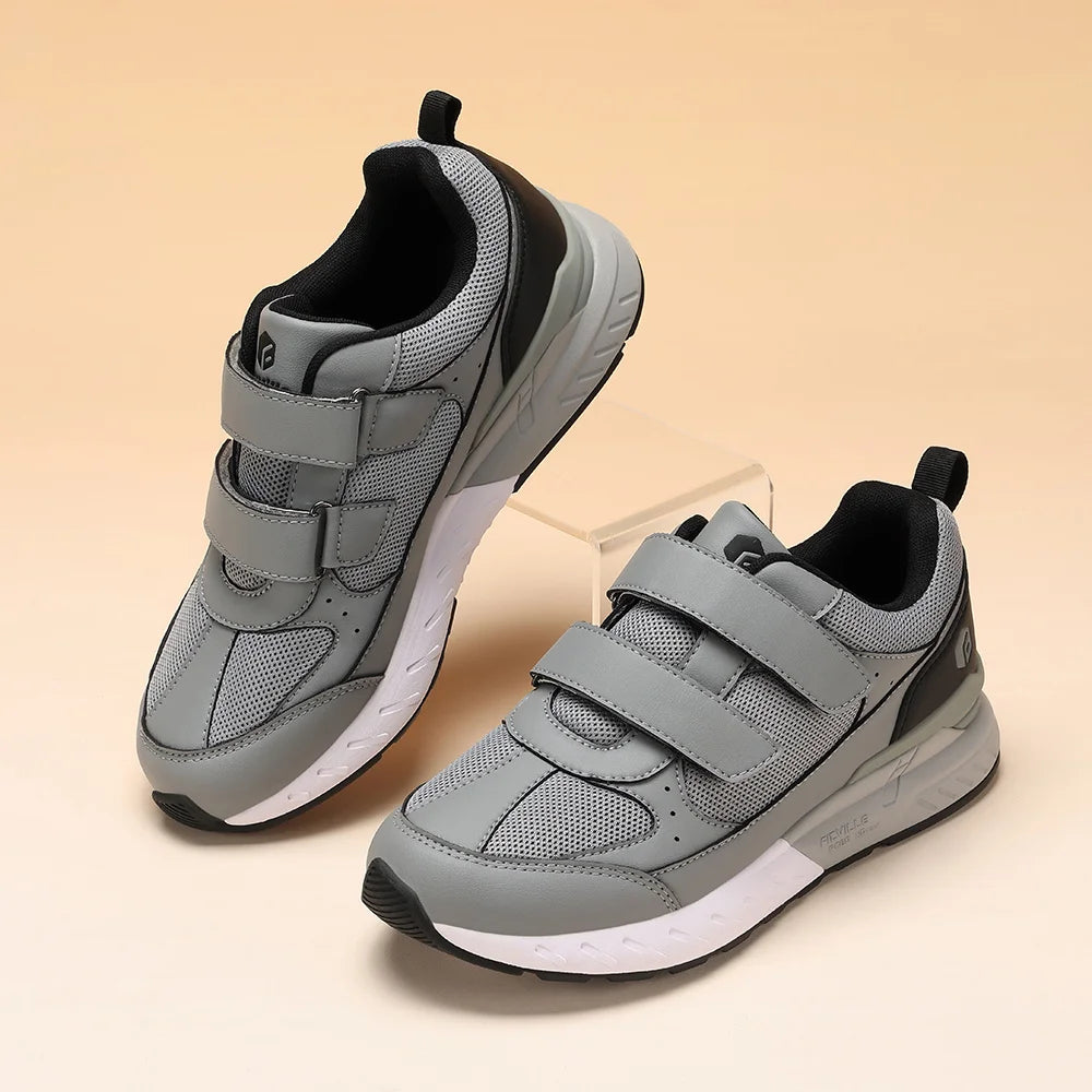 FitVille Wide Width Men'S Athletic Shoes Low-Top Non-Slip Lightweight Running Shoe For Swollen Feet with Arch Support