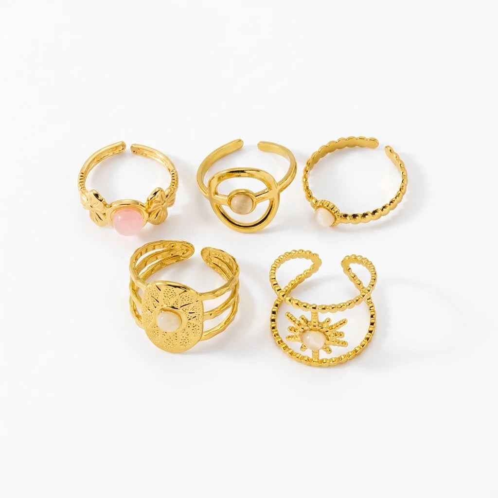 Women’s Stainless Steel Irregular Punk Statement Ring