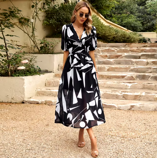 V-Neck Beach Maxi Dress